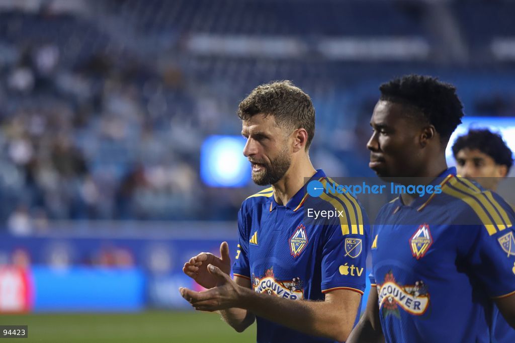 Thomas Muller #13 of Vancouver Whitecaps FC reacts during semi-final match of the Canadian Championship between CF Montreal and Vancouver Whitecaps FC at Saputo Stadium. on September 16, 2026 in Montreal, Canada. (Photo by Horacio Zamora/ Eyepix Group) (Photo by Horacio Zamora/ Eyepix Group/Eyepix via Nexpher Images)
