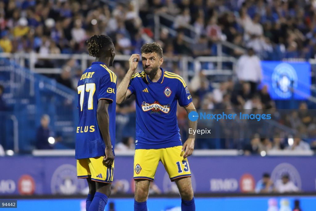 Thomas Muller #13 of Vancouver Whitecaps FC reacts during semi-final match of the Canadian Championship between CF Montreal and Vancouver Whitecaps FC at Saputo Stadium. on September 16, 2026 in Montreal, Canada. (Photo by Horacio Zamora/ Eyepix Group) (Photo by Horacio Zamora/ Eyepix Group/Eyepix via Nexpher Images)