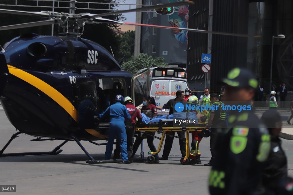Rescuers taking part in the national drill in Mexico City, based on a scenario involving a 7.7-magnitude earthquake with its epicenter in Tehuacán, Puebla. on September 19, 2026, in Mexico City, Mexico. (Photo by Carlos Santiago/ Eyepix Group) (Photo by Carlos Santiago / Eyepix Group/Eyepix via Nexpher Images)