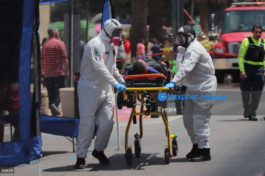 Rescuers taking part in the national drill in Mexico City, based on a scenario involving a 7.7-magnitude earthquake with its epicenter in Tehuacán, Puebla. on September 19, 2026, in Mexico City, Mexico. (Photo by Carlos Santiago/ Eyepix Group) (Photo by Carlos Santiago / Eyepix Group/Eyepix via Nexpher Images)
