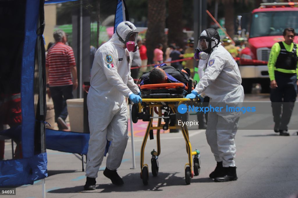Rescuers taking part in the national drill in Mexico City, based on a scenario involving a 7.7-magnitude earthquake with its epicenter in Tehuacán, Puebla. on September 19, 2026, in Mexico City, Mexico. (Photo by Carlos Santiago/ Eyepix Group) (Photo by Carlos Santiago / Eyepix Group/Eyepix via Nexpher Images)
