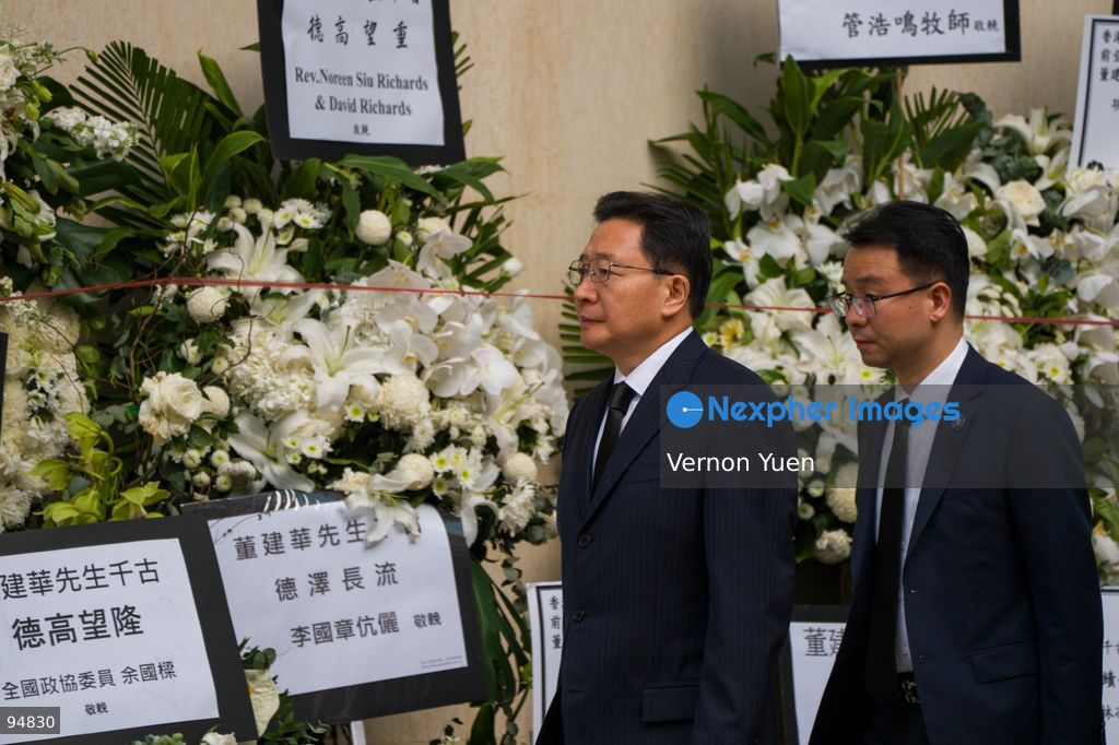 Zhou Ji, Director and head of the Liaison Office arriving at the Hong Kong Funeral Home where Tung Chee-hwa’s funeral is being held on September 20, 2026 in Hong Kong. Tung Chee-hwa was Hong Kong’s first chief executive after the city’s handover from Britain to China. (Photo by Vernon Yuen/Nexpher Images)