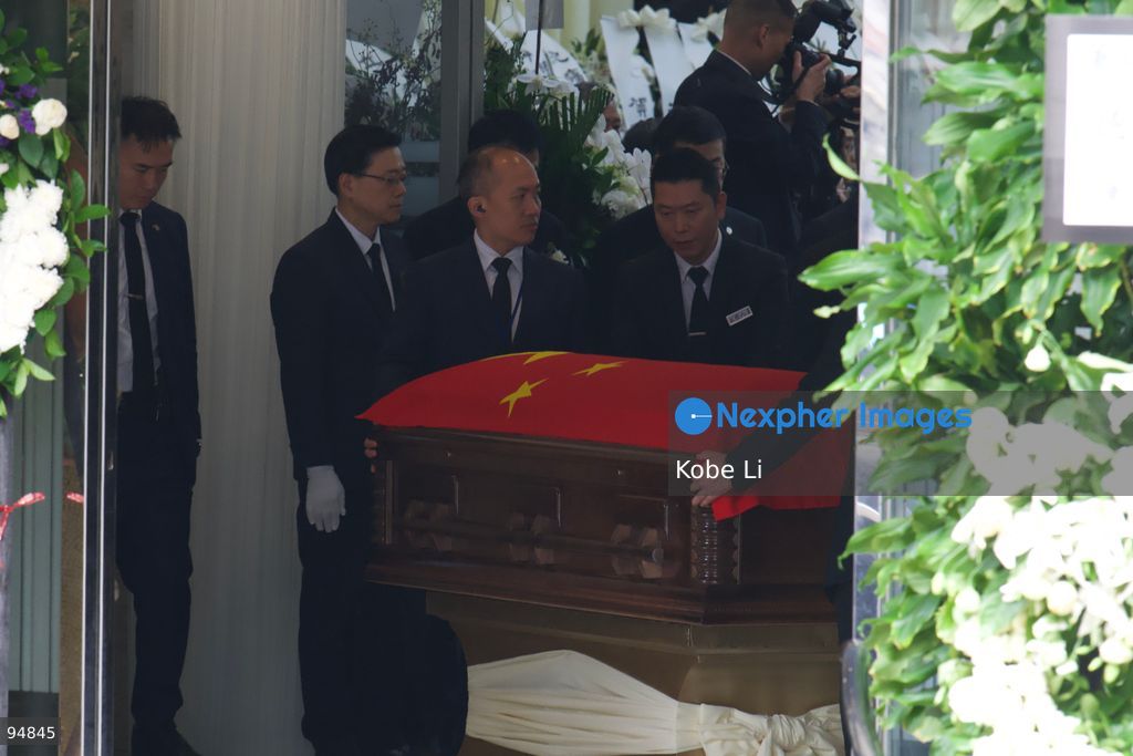 Pallbearer moving the coffin carrying the body of the Tung Chee-hwa at the Hong Kong Funeral Home in North Point on September 20, 2026 in Hong Kong. Today, the funeral ceremony for Hong Kong's first Chief Executive, Tung Chee-hwa at the Hong Kong Funeral Home in North Point. (Photo by Kobe Li/Nexpher Images)
