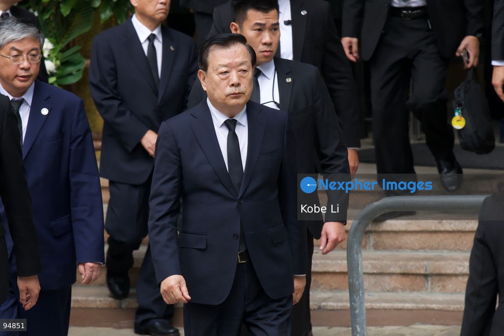 Xia Baolong, Director of the Hong Kong and Macau Affairs Office leaving at the Hong Kong Funeral Home where Tung Chee-hwa’s funeral is being held on September 20, 2026 in Hong Kong. Tung Chee-hwa was Hong Kong’s first chief executive after the city’s handover from Britain to China. (Photo by Kobe Li/Nexpher Images)