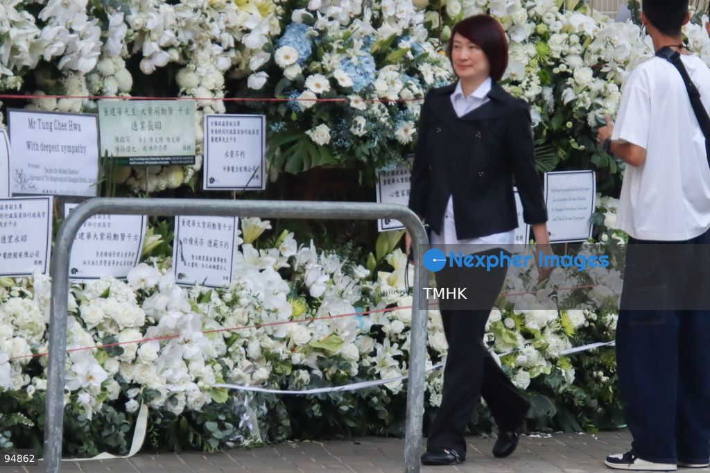 Standing Committee member of the National People's Congress Starry Lee Wai-king arrives at the Hong Kong Funeral Home to pay respects during the wake for former Chief Executive Tung Chee-hwa on September 19, 2026 in Hong Kong. (Photo by Gordon Choi/TMHK via Nexpher Images)