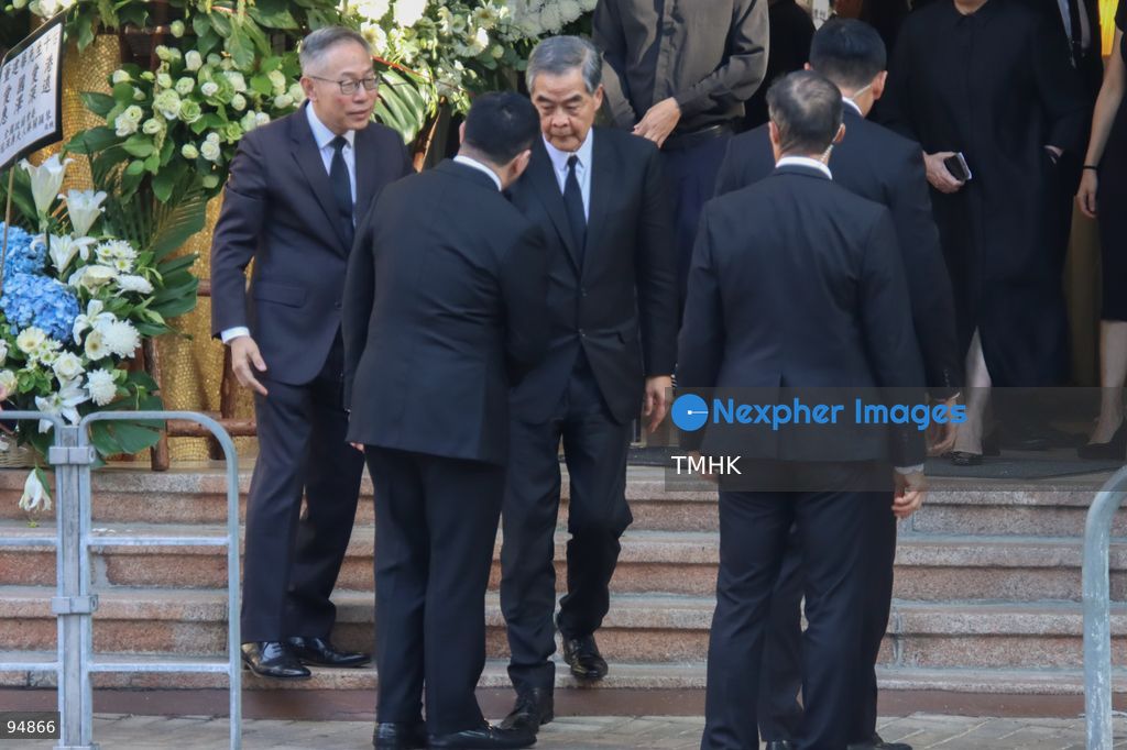 Vice Chairman of the National Committee of the CPPCC and former Chief Executive Leung Chun-ying leaves the Hong Kong Funeral Home after paying respects to the late former Chief Executive Tung Chee-hwa on September 19, 2026 in Hong Kong. (Photo by Gordon Choi/TMHK via Nexpher Images)