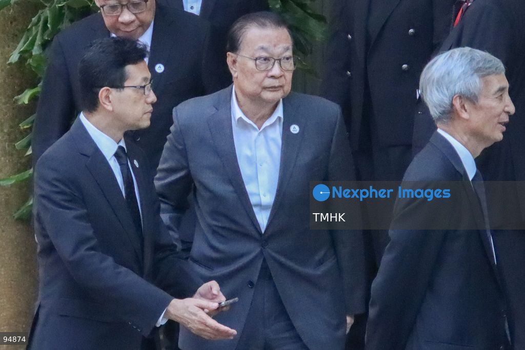 Former Standing Committee member of the National People's Congress Tam Yiu-chung leaves the Hong Kong Funeral Home after paying respects during the wake for Tung Chee-hwa on September 19, 2026 in Hong Kong. (Photo by Gordon Choi/TMHK via Nexpher Images)