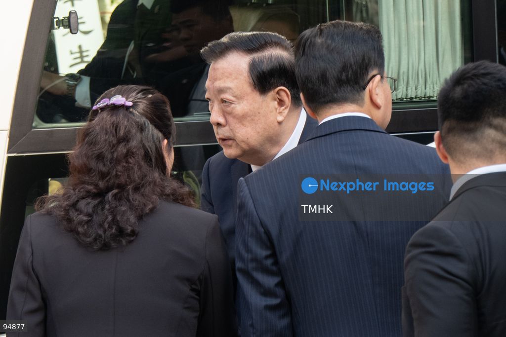 Director of the Hong Kong and Macao Work Office of the CPC Central Committee and the Hong Kong and Macao Affairs Office of the State Council Xia Baolong arrives at the Hong Kong Funeral Home to attend the funeral service for Tung Chee-hwa on September 20, 2026 in Hong Kong. (Photo by Kevin Li/TMHK via Nexpher Images)