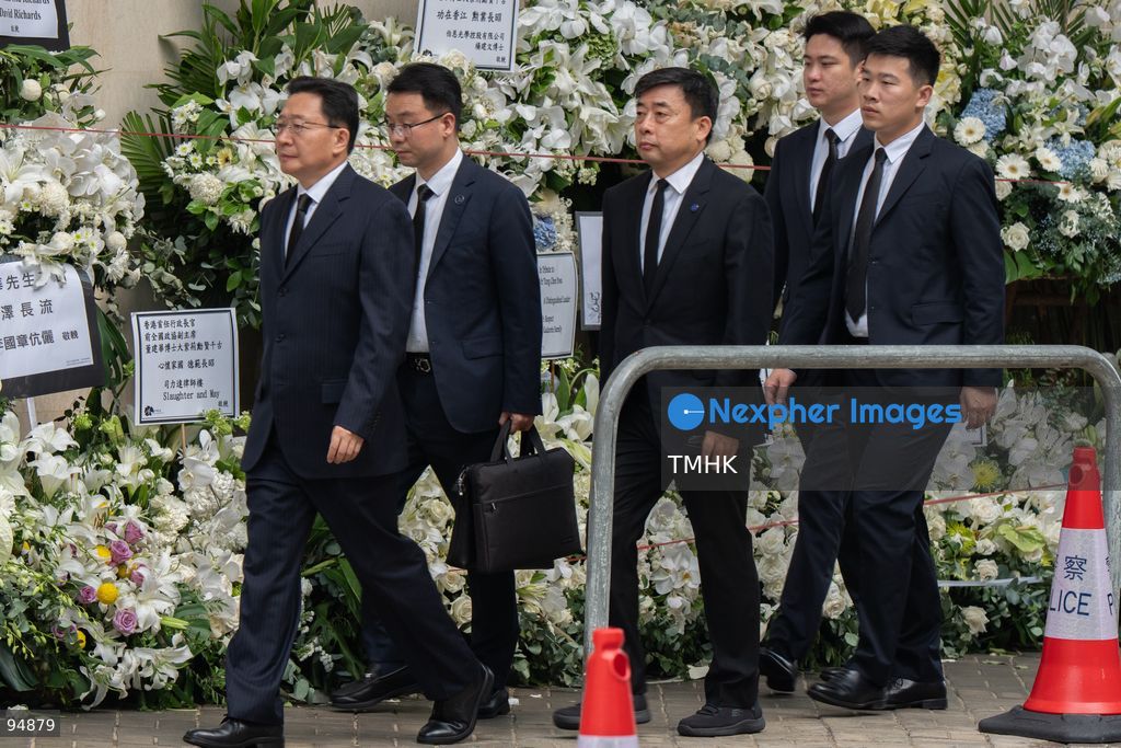 Director of the Liaison Office of the Central People's Government in the HKSAR Zhou Ji arrives at the Hong Kong Funeral Home to attend the funeral of former Chief Executive Tung Chee-hwa on September 20, 2026 in Hong Kong. (Photo by Kevin Li/TMHK via Nexpher Images)