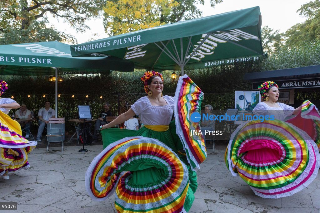 LEIPZIG, GERMANY, SEPTEMBER 19, 2026: Members of Leipzig’s Mexican community and visitors celebrate Mexico’s Independence Day at the Musikpavillon in Clara-Zetkin-Park. The cultural celebration featured live music, mariachi performances, traditional Mexican regional dances, food and activities for children, including piñata-making. Photo by Maria Castro / JNA Press. (Photo by Maria Castro/JNA Press via Nexpher Images)
