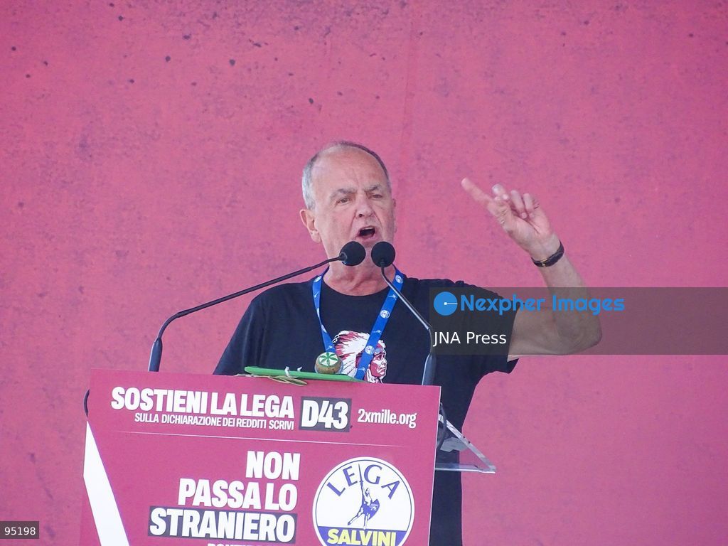 PONTIDA, BERGAMO, ITALY, SEPTEMBER 20, 2026: Lega leader Matteo Salvini addresses supporters during the party’s annual rally in Pontida, in the province of Bergamo. During the gathering, Salvini announced Silvia Sardone as Lega’s candidate for mayor of Milan ahead of the 2027 municipal election. Sardone said she was prepared to take part in a center-right primary to determine the coalition’s eventual mayoral candidate. The annual Pontida gathering also took place amid debate within the party over its leadership and future political direction. Photo by Leonaedo Garavgila/ JNA Press. (Photo by Leonardo Garavaglia/JNA Press via Nexpher Images)