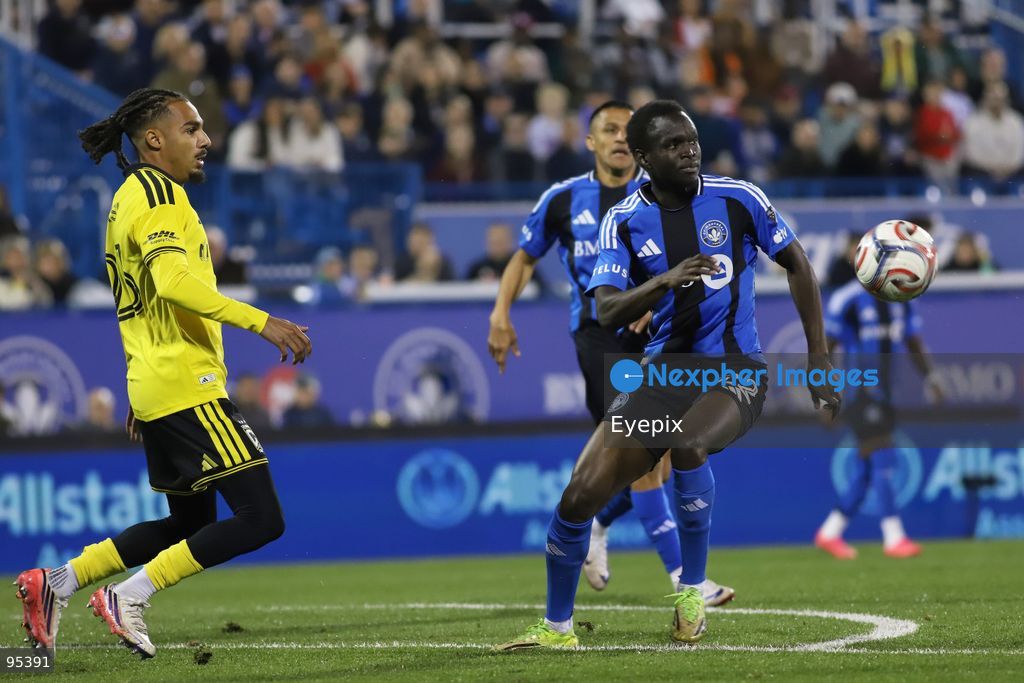 Víctor Loturi #22 of CF Montreal controls the ball during the match between CF Montreal and Columbus Crew at Saputo Stadium. on September 19, 2026 in Montreal, Canada. (Photo by Horacio Zamora/ Eyepix Group) (Photo by Horacio Zamora/ Eyepix Group/Eyepix via Nexpher Images)
