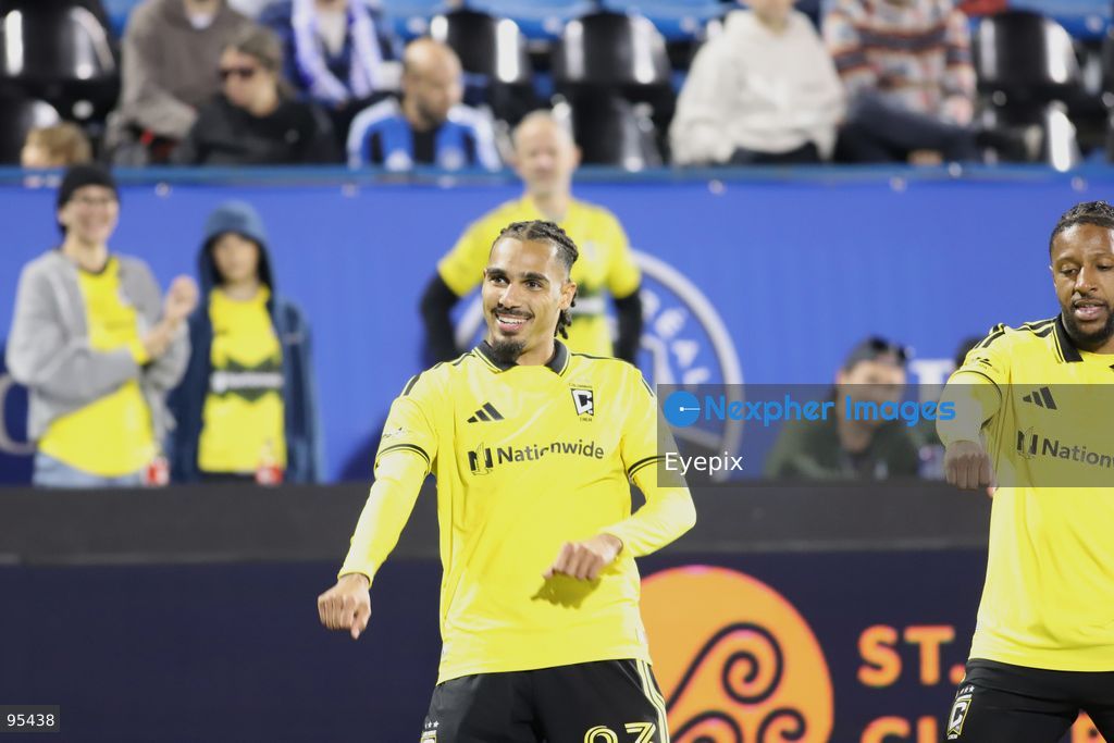 Mohamed Farsi #23 of Columbus Crew celebrating after scoring a goal during the match between CF Montreal and Columbus Crew at Saputo Stadium. on September 19, 2026 in Montreal, Canada. (Photo by Horacio Zamora/ Eyepix Group) (Photo by Horacio Zamora/ Eyepix Group/Eyepix via Nexpher Images)