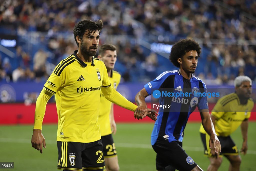 Jalen Neal #2 of CF Montreal and André Gomes #20 of Columbus Crew during the match between CF Montreal and Columbus Crew at Saputo Stadium. on September 19, 2026 in Montreal, Canada. (Photo by Horacio Zamora/ Eyepix Group) (Photo by Horacio Zamora/ Eyepix Group/Eyepix via Nexpher Images)