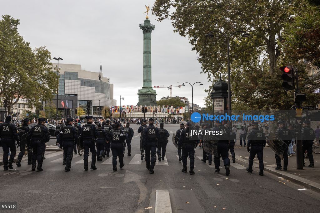 PARIS, FRANCE, SEPTEMBER 20, 2026: Demonstrators gather at Place de la République in Paris during a protest against a proposed law granting police and gendarmes a presumption that their use of firearms complied with legal requirements. Opponents have dubbed the legislation a “licence to kill,” arguing that it could weaken accountability for police shootings. Around 21,000 people joined the Paris demonstration, according to police. Gendarmes used tear gas as tensions escalated during the protest. Photo by Nadia Caimi / JNA Press (Photo by Nadia Caimi/JNA Press via Nexpher Images)