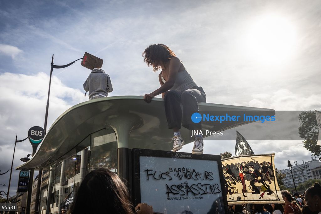 PARIS, FRANCE, SEPTEMBER 20, 2026: Demonstrators gather at Place de la République in Paris during a protest against a proposed law granting police and gendarmes a presumption that their use of firearms complied with legal requirements. Opponents have dubbed the legislation a “licence to kill,” arguing that it could weaken accountability for police shootings. Around 21,000 people joined the Paris demonstration, according to police. Gendarmes used tear gas as tensions escalated during the protest. Photo by Nadia Caimi / JNA Press (Photo by Nadia Caimi/JNA Press via Nexpher Images)