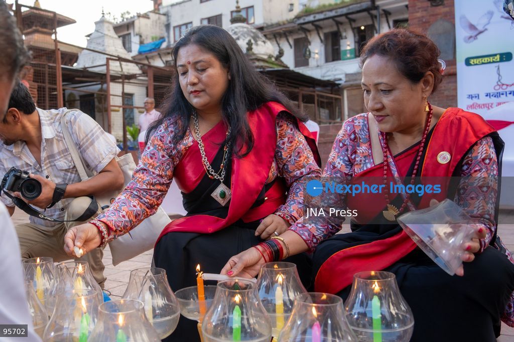 LALITPUR, NEPAL, SEPTEMBER 21, 2026: Participants light traditional lamps at Patan Durbar Square in Lalitpur following a peace walk marking the International Day of Peace. The event was organized by Global Cultural Peace Walk Nepal and Jyapu Samaj Yala, bringing participants together for a symbolic observance promoting peace and solidarity. The International Day of Peace is observed annually on September 21. Photo by Ghanashyam Shrestha / JNA Press. (Photo by Ghanashyam Shrestha/JNA Press via Nexpher Images)