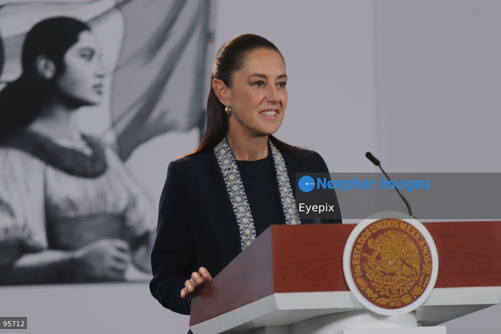 Mexico’s President Claudia Sheinbaum Pardo speaks during a news conference at National Palace. on September 21, 2026 in Mexico City, Mexico. (Photo by Carlos Santiago/ Eyepix Group) (Photo by Carlos Santiago / Eyepix Group/Eyepix via Nexpher Images)