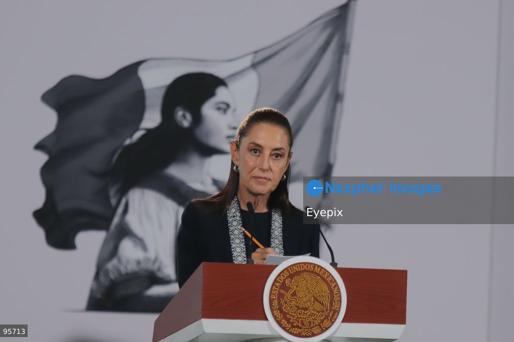 Mexico’s President Claudia Sheinbaum Pardo speaks during a news conference at National Palace. on September 21, 2026 in Mexico City, Mexico. (Photo by Carlos Santiago/ Eyepix Group) (Photo by Carlos Santiago / Eyepix Group/Eyepix via Nexpher Images)