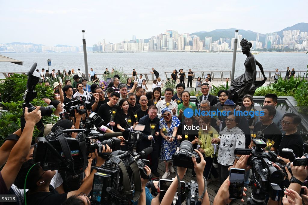 A bronze statue of Anita Mui Yim-fong on the Avenue of Stars in Tsim Sha Tsui re-unveiled after restoration on September 22, 2026 in Hong Kong. (Photo by Kobe Li/Nexpher Images)