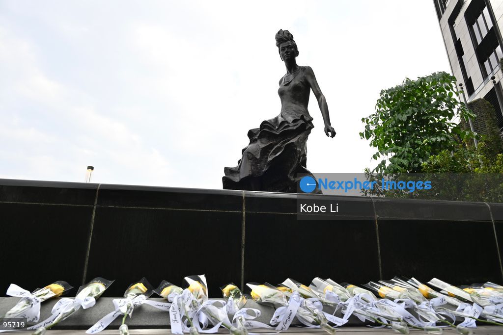 A bronze statue of Anita Mui Yim-fong on the Avenue of Stars in Tsim Sha Tsui re-unveiled after restoration on September 22, 2026 in Hong Kong. (Photo by Kobe Li/Nexpher Images)