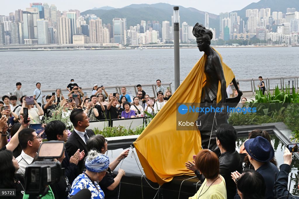 A bronze statue of Anita Mui Yim-fong on the Avenue of Stars in Tsim Sha Tsui re-unveiled after restoration on September 22, 2026 in Hong Kong. (Photo by Kobe Li/Nexpher Images)