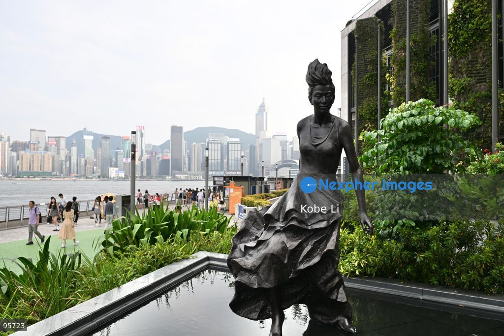 A bronze statue of Anita Mui Yim-fong on the Avenue of Stars in Tsim Sha Tsui re-unveiled after restoration on September 22, 2026 in Hong Kong. (Photo by Kobe Li/Nexpher Images)