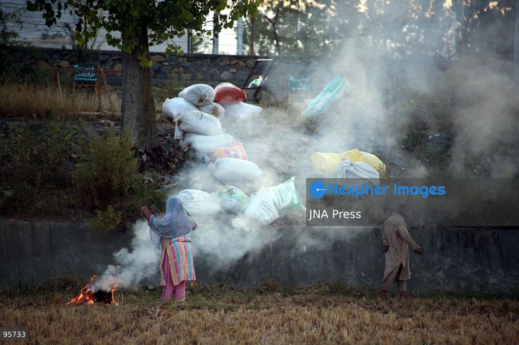 PULWAMA, JAMMU AND KASHMIR, INDIA, SEPTEMBER 22, 2026: Farmers harvest paddy in fields in Pulwama as the annual rice harvest season gets underway across Kashmir. The harvest marks the culmination of months of cultivation and remains an important source of income and food for farming families across the region. Photo by Nisar Ul Haq Allaie / JNA Press. (Photo by Nisar Ul Haq Allai/JNA Press via Nexpher Images)