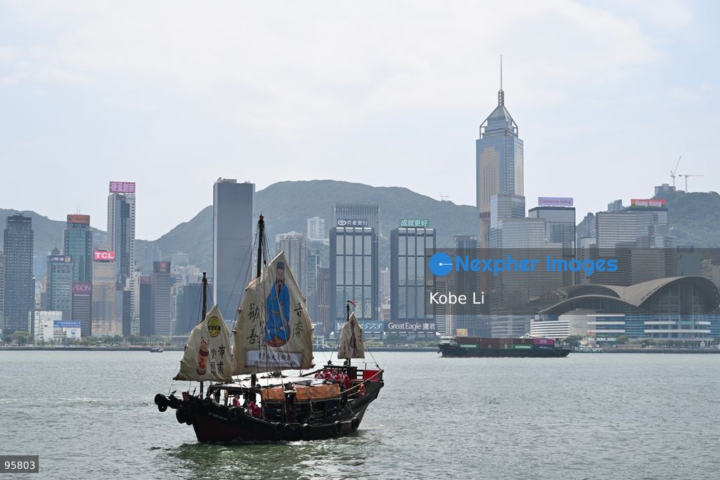 Sik Sik Yuen Wong Tai Sin Temple and the Dukling boat for a special maritime parade in Victoria Harbour on September 23, 2026 in Hong Kong. (Photo by Kobe Li/Nexpher Images)