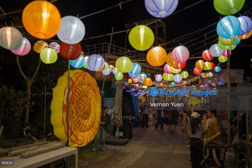 People viewing the Mid autumn festival lights at Shek O on September 23, 2026 in Hong Kong. (Photo by Vernon Yuen/Nexpher Images)