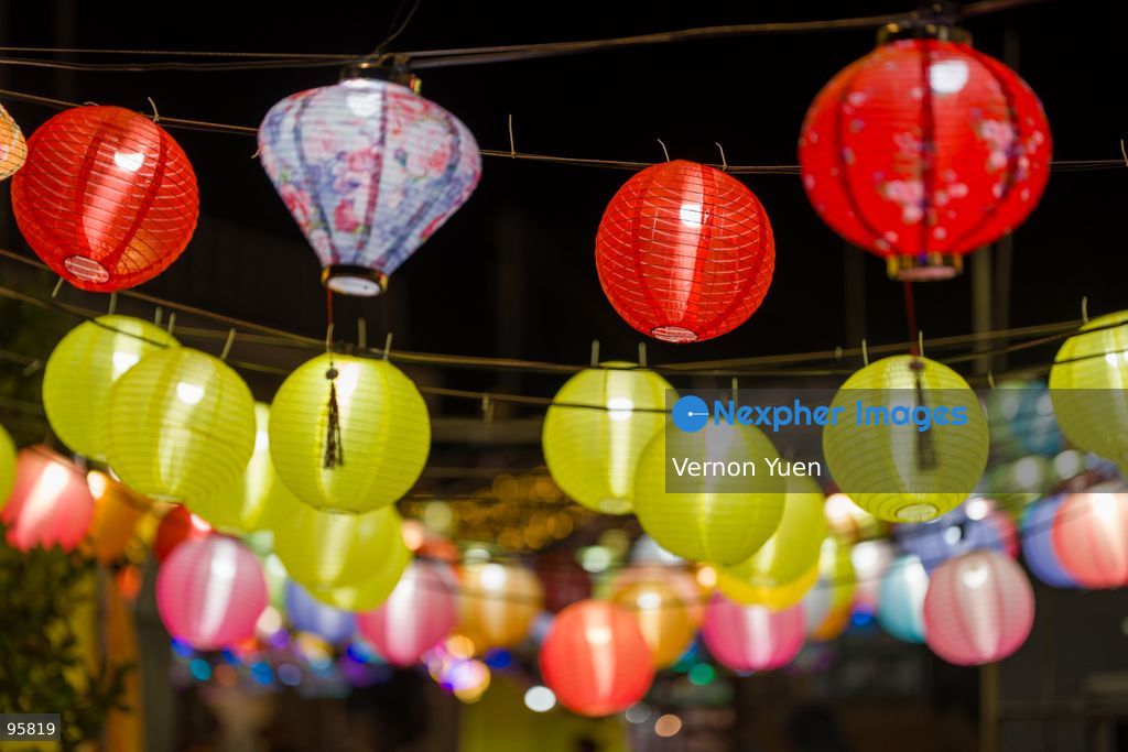A general view showing lanterns hanging in the air at Shek O on September 23, 2026 in Hong Kong. (Photo by Vernon Yuen/Nexpher Images)