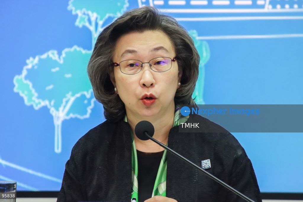 A close-up view shows Secretary for the Civil Service Ingrid Yeung Ho Poi-yan speaking during a press conference on initiatives from the 2026 Policy Address and the "First Five-Year Plan of Hong Kong" on September 21, 2026 in Hong Kong. Yeung outlined civil service performance management, a 2 percent reduction in establishment for 2027-28, and the introduction of family care leave. (Photo by Gordon Choi/TMHK via Nexpher Images)