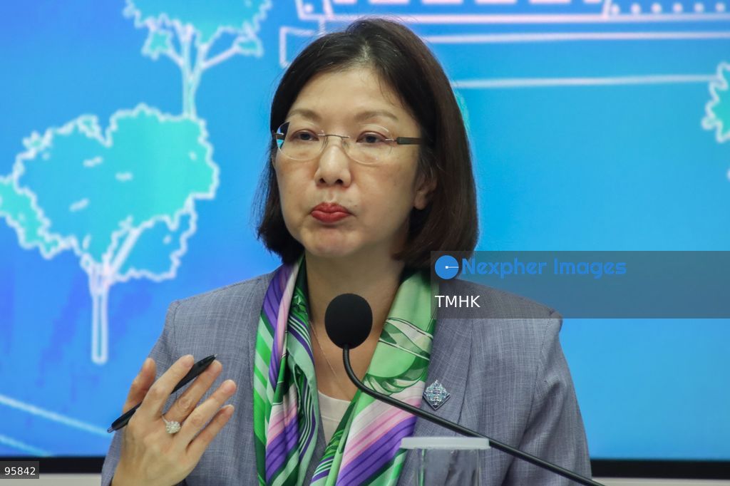 A close-up view shows Secretary for Constitutional and Mainland Affairs Janice Tse Siu-wa speaking during a press conference on initiatives from the 2026 Policy Address and the "First Five-Year Plan of Hong Kong" on September 21, 2026 in Hong Kong. Tse outlined measures to deepen Greater Bay Area connectivity and enhance patriotic education initiatives for youth. (Photo by Gordon Choi/TMHK via Nexpher Images)