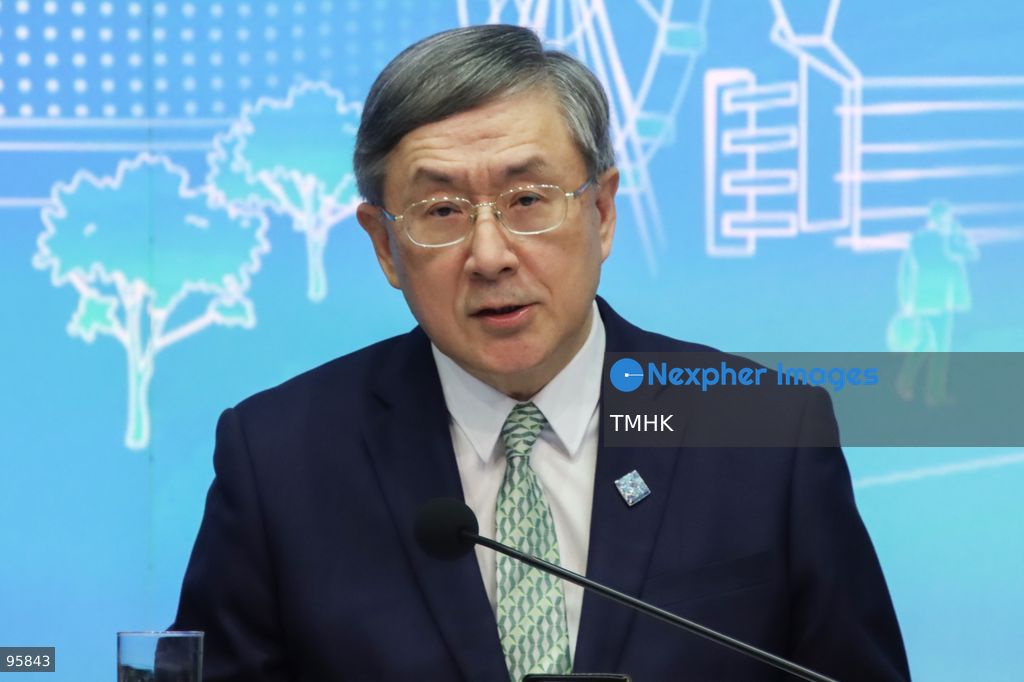 A close-up view shows Deputy Chief Secretary for Administration Warner Cheuk Wing-hing speaking during a press conference on the 2026 Policy Address and the "First Five-Year Plan of Hong Kong" on September 21, 2026 in Hong Kong. Cheuk detailed plans to upgrade the 1823 public service hotline with artificial intelligence and introduce a lead department mechanism for cross-departmental complaints. (Photo by Gordon Choi/TMHK via Nexpher Images)