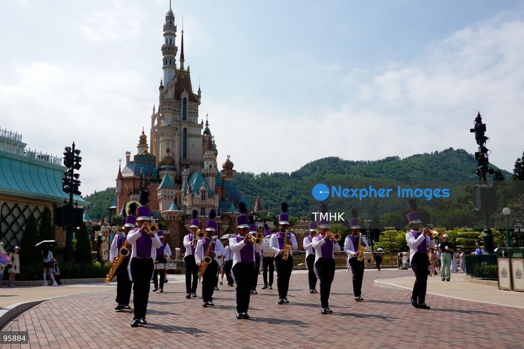 Performers and Disney characters parade along Main Street, U.S.A. during "Mickey's Halloween Time Street Party" as part of the "Disney Halloween Time" seasonal celebrations at Hong Kong Disneyland on September 20, 2026 in Hong Kong. The event runs from September 18 to November 1 across the resort. (Photo by Zulu Lo/TMHK via Nexpher Images)
