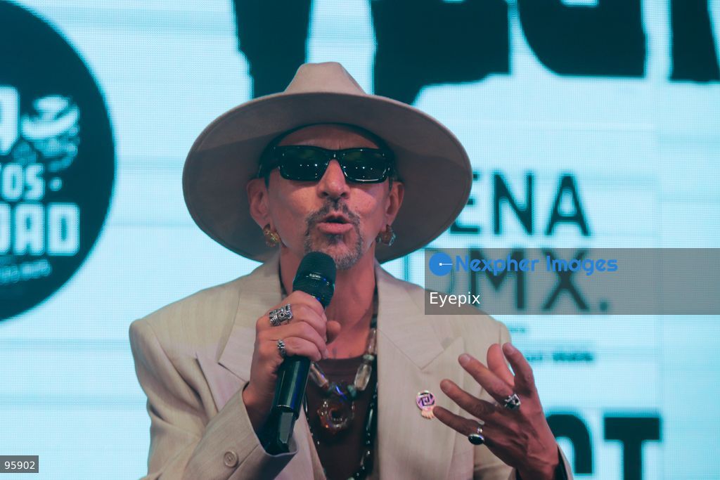 Roco Pachukote, lead of the Mexican rock band, ‘La Maldita Vecindad’ speaks during a press conference to announce the band's 40th-anniversary concert at the Stelaris Forum. on September 22, 2026, in Mexico City, Mexico. (Photo by Carlos Santiago/ Eyepix Group) (Photo by Carlos Santiago / Eyepix Group/Eyepix via Nexpher Images)