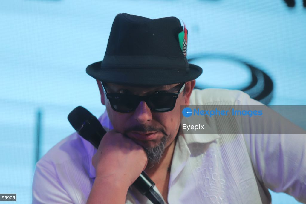 Aldo Acuña, bassist of the Mexican rock band, ‘La Maldita Vecindad’ speaks during a press conference to announce the band's 40th-anniversary concert at the Stelaris Forum. on September 22, 2026, in Mexico City, Mexico. (Photo by Carlos Santiago/ Eyepix Group) (Photo by Carlos Santiago / Eyepix Group/Eyepix via Nexpher Images)
