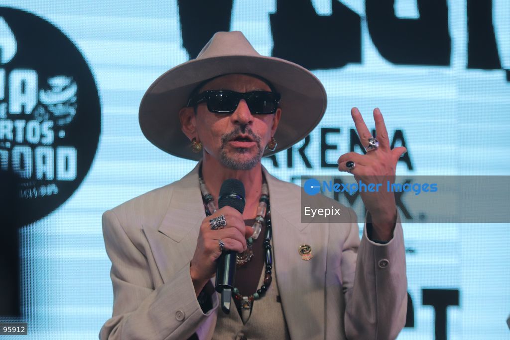Roco Pachukote, lead of the Mexican rock band, ‘La Maldita Vecindad’ speaks during a press conference to announce the band's 40th-anniversary concert at the Stelaris Forum. on September 22, 2026, in Mexico City, Mexico. (Photo by Carlos Santiago/ Eyepix Group) (Photo by Carlos Santiago / Eyepix Group/Eyepix via Nexpher Images)