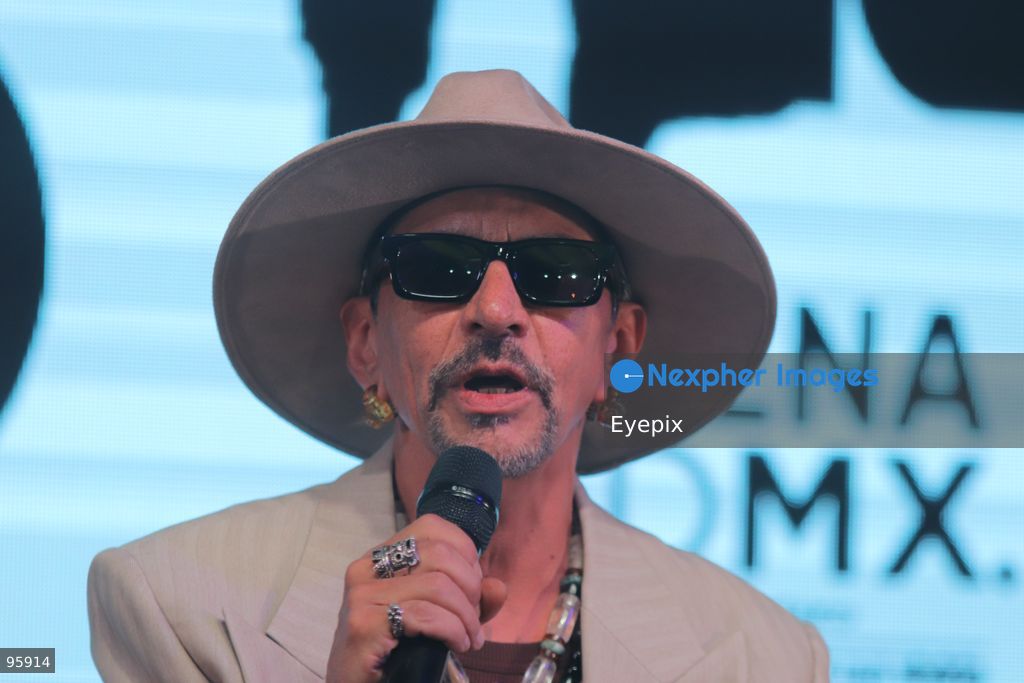 Roco Pachukote, lead of the Mexican rock band, ‘La Maldita Vecindad’ speaks during a press conference to announce the band's 40th-anniversary concert at the Stelaris Forum. on September 22, 2026, in Mexico City, Mexico. (Photo by Carlos Santiago/ Eyepix Group) (Photo by Carlos Santiago / Eyepix Group/Eyepix via Nexpher Images)