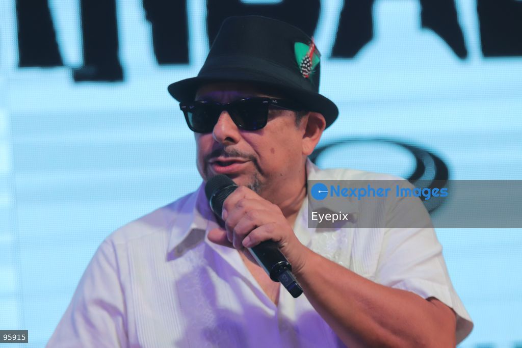 Aldo Acuña, bassist of the Mexican rock band, ‘La Maldita Vecindad’ speaks during a press conference to announce the band's 40th-anniversary concert at the Stelaris Forum. on September 22, 2026, in Mexico City, Mexico. (Photo by Carlos Santiago/ Eyepix Group) (Photo by Carlos Santiago / Eyepix Group/Eyepix via Nexpher Images)