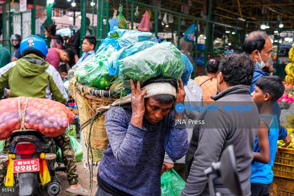 KATHMANDU, NEPAL, SEPTEMBER 23, 2026: Farmers and vendors sell locally grown vegetables at the Kalimati Fruit and Vegetable Market in Kathmandu. Fresh seasonal produce is brought to the market for sale to consumers and traders, supplying one of the Nepalese capital’s major wholesale and retail produce hubs. Photo by Ambir Tolang / JNA Press. (Photo by Ambir Tolang/JNA Press via Nexpher Images)