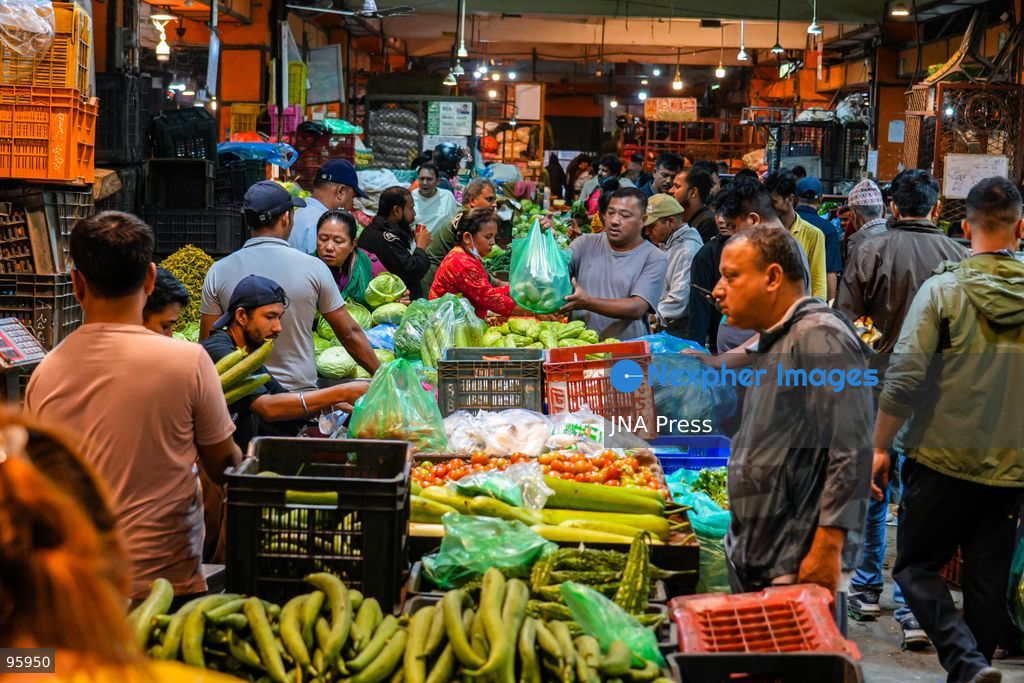 KATHMANDU, NEPAL, SEPTEMBER 23, 2026: Farmers and vendors sell locally grown vegetables at the Kalimati Fruit and Vegetable Market in Kathmandu. Fresh seasonal produce is brought to the market for sale to consumers and traders, supplying one of the Nepalese capital’s major wholesale and retail produce hubs. Photo by Ambir Tolang / JNA Press. (Photo by Ambir Tolang/JNA Press via Nexpher Images)