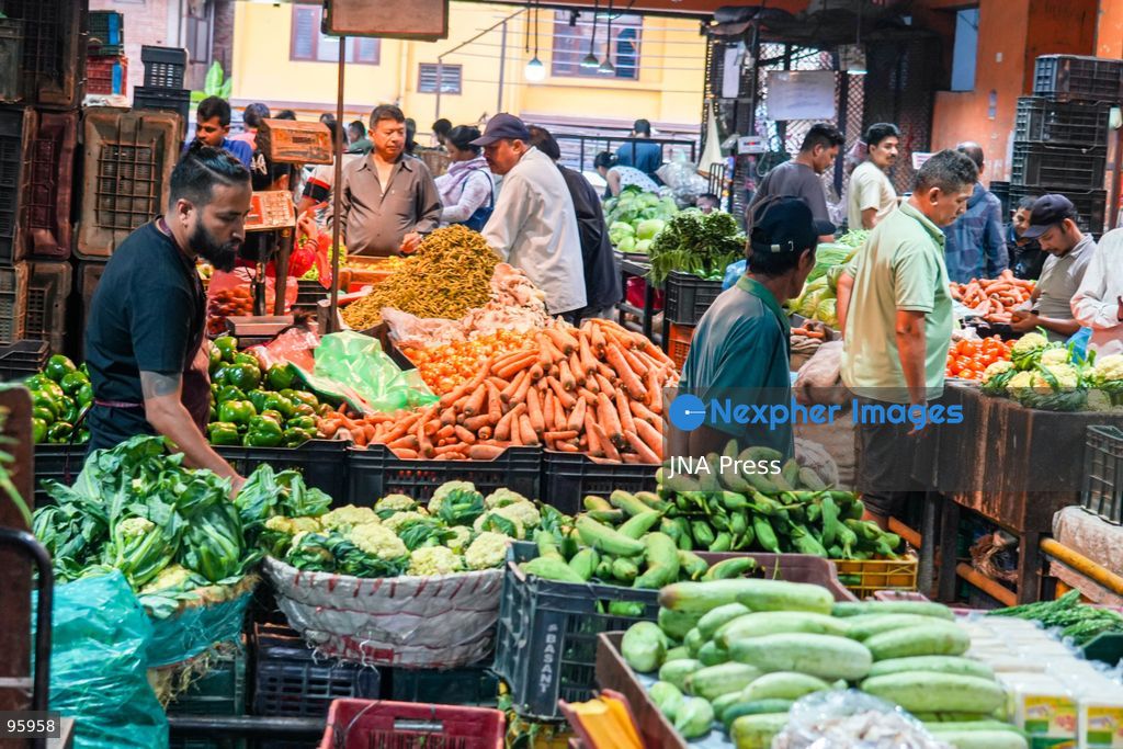 KATHMANDU, NEPAL, SEPTEMBER 23, 2026: Farmers and vendors sell locally grown vegetables at the Kalimati Fruit and Vegetable Market in Kathmandu. Fresh seasonal produce is brought to the market for sale to consumers and traders, supplying one of the Nepalese capital’s major wholesale and retail produce hubs. Photo by Ambir Tolang / JNA Press. (Photo by Ambir Tolang/JNA Press via Nexpher Images)