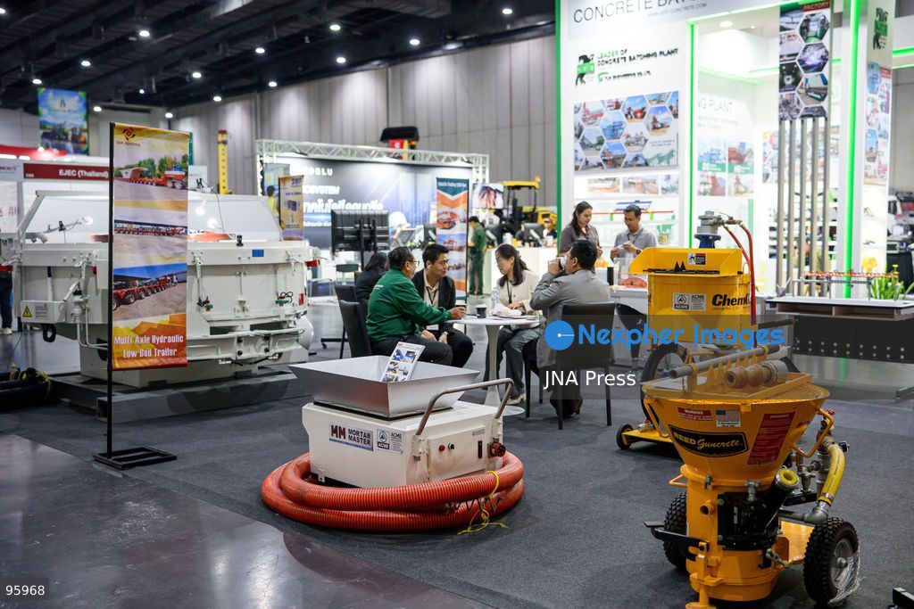 BANGKOK, THAILAND, SEPTEMBER 23, 2026: Visitors and exhibitors attend Concrete Expo Asia 2026, Mining Expo Thailand 2026 and CBA Expo 2026 in Bangkok, where Thai and international companies showcase construction, mining and industrial technologies. The exhibitions feature heavy machinery, electric equipment and vehicles, as well as technologies focused on efficiency and sustainability in the construction and mining sectors. Photo by Watsawat Koktabtim / JNA Press. (Photo by Watsawat Koktabtim/JNA Press via Nexpher Images)