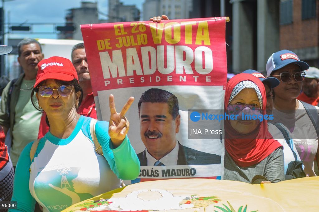 CARACAS, VENEZUELA, SEPTEMBER 23, 2026: Supporters of Venezuela’s ruling United Socialist Party (PSUV), public-sector workers and pro-government groups march through central Caracas in support of interim President Delcy Rodríguez as she attends the 81st United Nations General Assembly in New York. The demonstration was called by the PSUV to coincide with Rodríguez’s address to the General Assembly. Photo by Mario Flores / JNA Press. (Photo by Mario Flores/JNA Press via Nexpher Images)