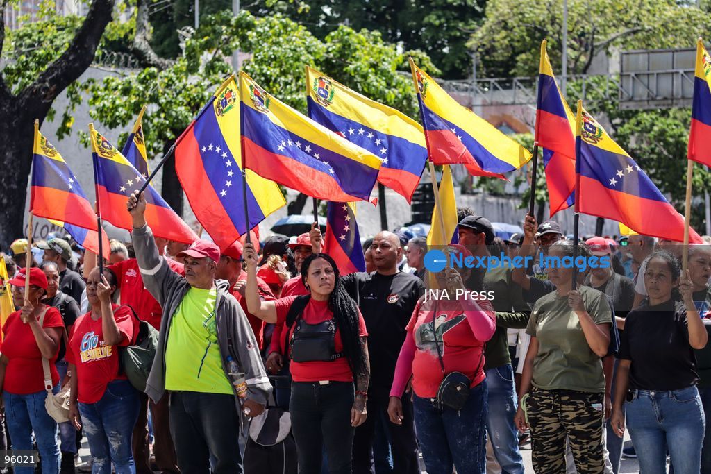 CARACAS, VENEZUELA, SEPTEMBER 23, 2026: Supporters of Venezuela’s ruling United Socialist Party (PSUV), public-sector workers and pro-government groups march through central Caracas in support of interim President Delcy Rodríguez as she attends the 81st United Nations General Assembly in New York. The demonstration was called by the PSUV to coincide with Rodríguez’s address to the General Assembly. Photo by Mario Flores / JNA Press. (Photo by Mario Flores/JNA Press via Nexpher Images)