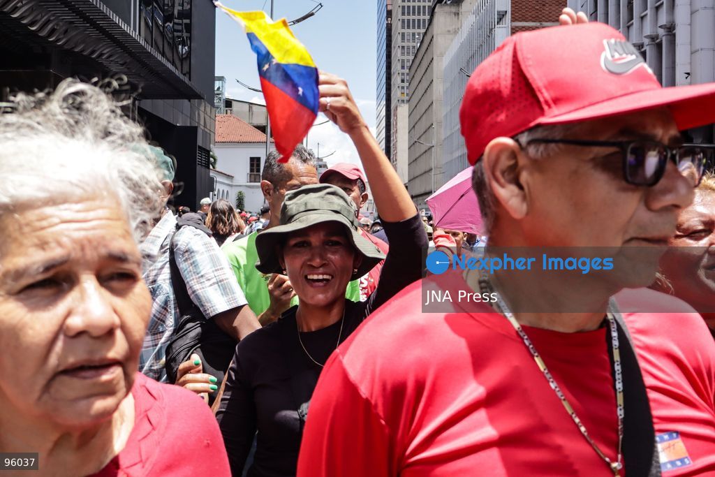 CARACAS, VENEZUELA, SEPTEMBER 23, 2026: Supporters of Venezuela’s ruling United Socialist Party (PSUV), public-sector workers and pro-government groups march through central Caracas in support of interim President Delcy Rodríguez as she attends the 81st United Nations General Assembly in New York. The demonstration was called by the PSUV to coincide with Rodríguez’s address to the General Assembly. Photo by Mario Flores / JNA Press. (Photo by Mario Flores/JNA Press via Nexpher Images)