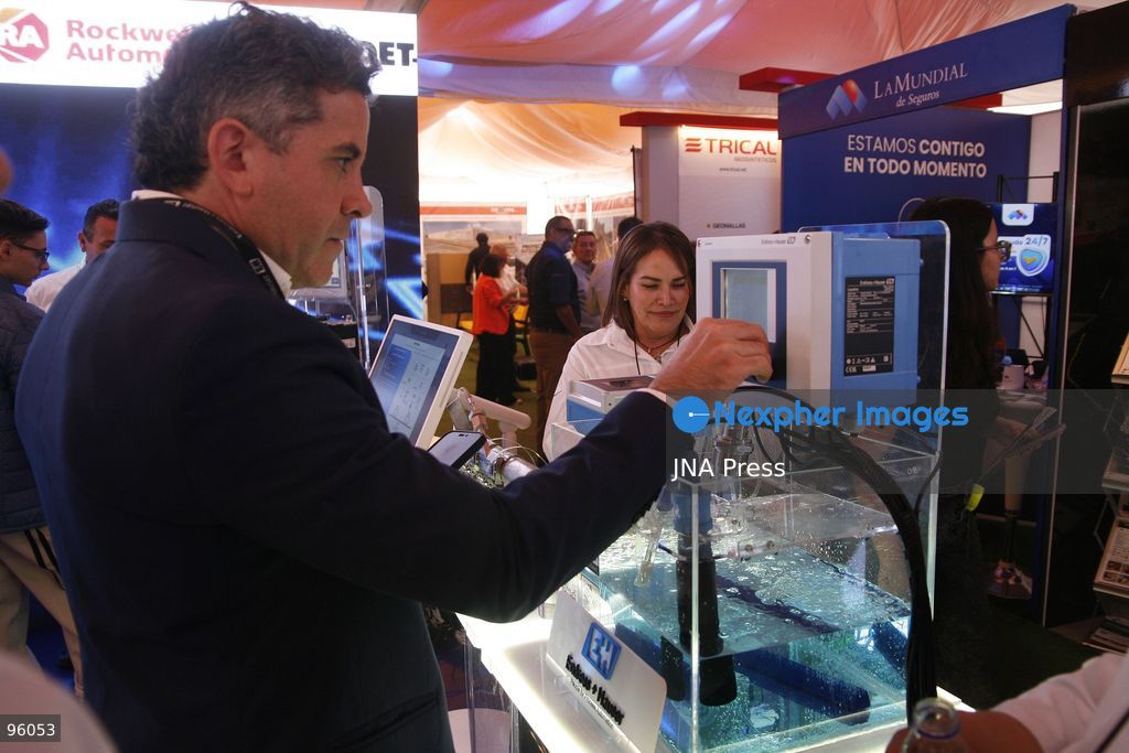 MARACAIBO, VENEZUELA, SEPTEMBER 23, 2026: Visitors and exhibitors attend the eighth International Oil, Industry and Trade Expo at the Hotel Kristoff in Maracaibo, Zulia state. Organized by Petróleos de América, the two-day event brings together around 160 companies from Venezuela and abroad involved in the oil, industrial and commercial sectors, with exhibitions, business meetings and conferences focused on investment and the development of Venezuela’s energy industry. Photo by Humberto Matheus / JNA Press. (Photo by Humberto Matheus/JNA Press via Nexpher Images)