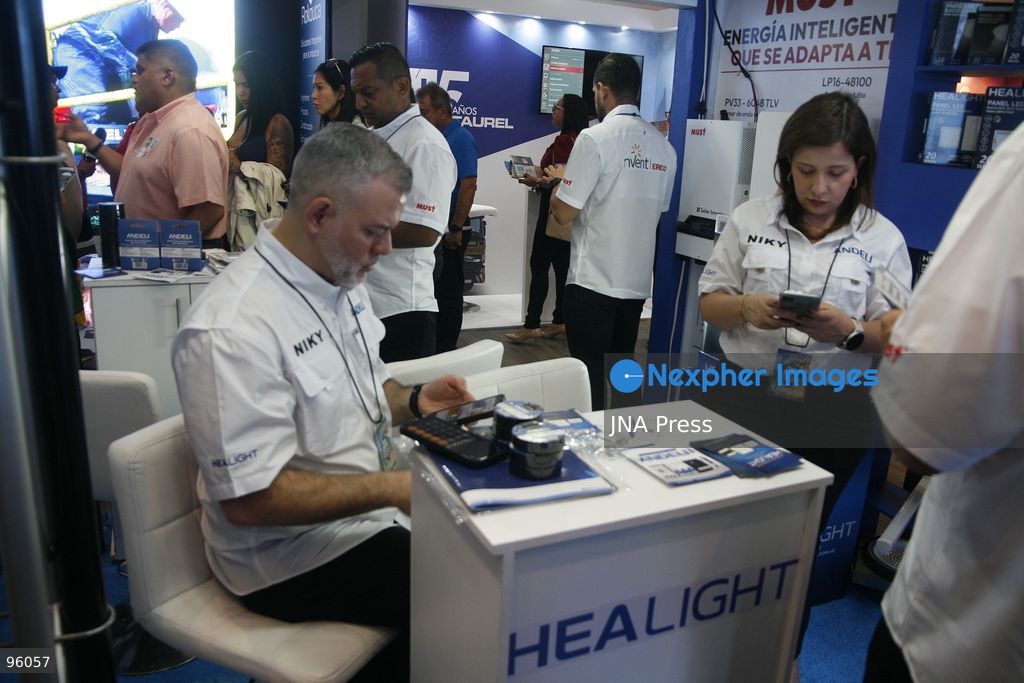 MARACAIBO, VENEZUELA, SEPTEMBER 23, 2026: Visitors and exhibitors attend the eighth International Oil, Industry and Trade Expo at the Hotel Kristoff in Maracaibo, Zulia state. Organized by Petróleos de América, the two-day event brings together around 160 companies from Venezuela and abroad involved in the oil, industrial and commercial sectors, with exhibitions, business meetings and conferences focused on investment and the development of Venezuela’s energy industry. Photo by Humberto Matheus / JNA Press. (Photo by Humberto Matheus/JNA Press via Nexpher Images)