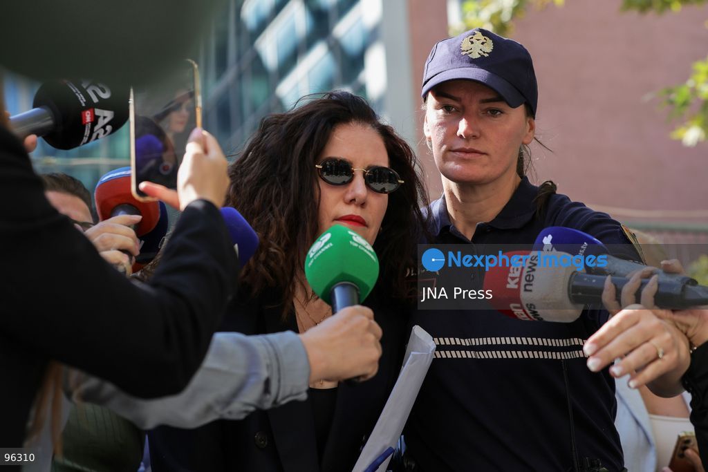 TIRANA, ALBANIA, SEPTEMBER 24, 2026: Former Albanian State Intelligence Service (SHISH) director Vlora Hyseni arrives at the Special Court against Corruption and Organized Crime (GJKKO) in Tirana for proceedings related to a security measure imposed against her as part of an investigation by the Special Prosecutor’s Office (SPAK). Hyseni has been placed under house arrest and is being investigated on suspicion of assisting a criminal offender and disclosing secret information. The allegations remain under investigation and have not been established by a final court ruling. Hyseni was dismissed as head of SHISH after the security measure was imposed. Photo by Vlasov Sulaj / JNA Press. (Photo by Vlasov Sulaj/JNA Press via Nexpher Images)